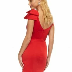 Ashleylauren Ashley Lauren 4448 Cocktail Dress Crepe Off The Shoulder One Shoulder Bows 24 Ashleylauren Ashley Lauren 4448 Cocktail Dress Crepe Off The Shoulder One Shoulder Bows