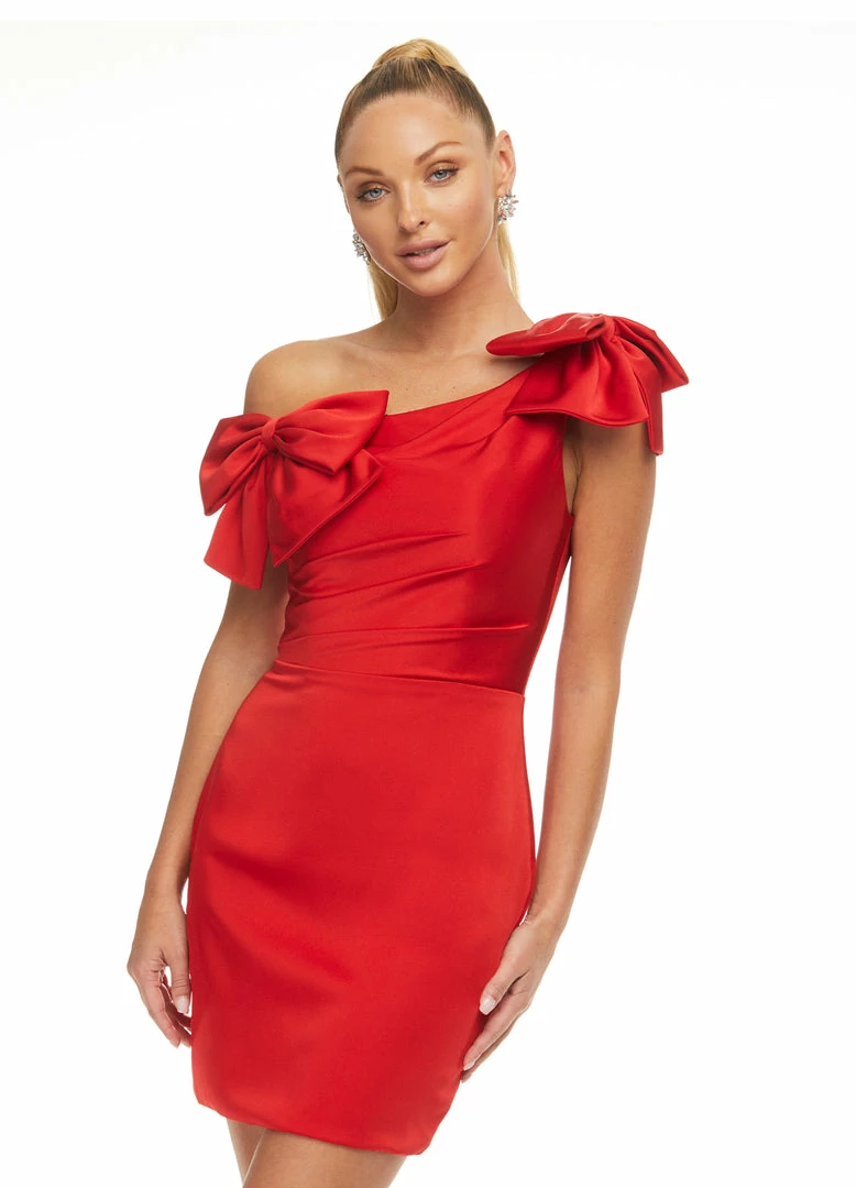 Ashleylauren Ashley Lauren 4448 Cocktail Dress Crepe Off The Shoulder One Shoulder Bows 9 Ashleylauren Ashley Lauren 4448 Cocktail Dress Crepe Off The Shoulder One Shoulder Bows