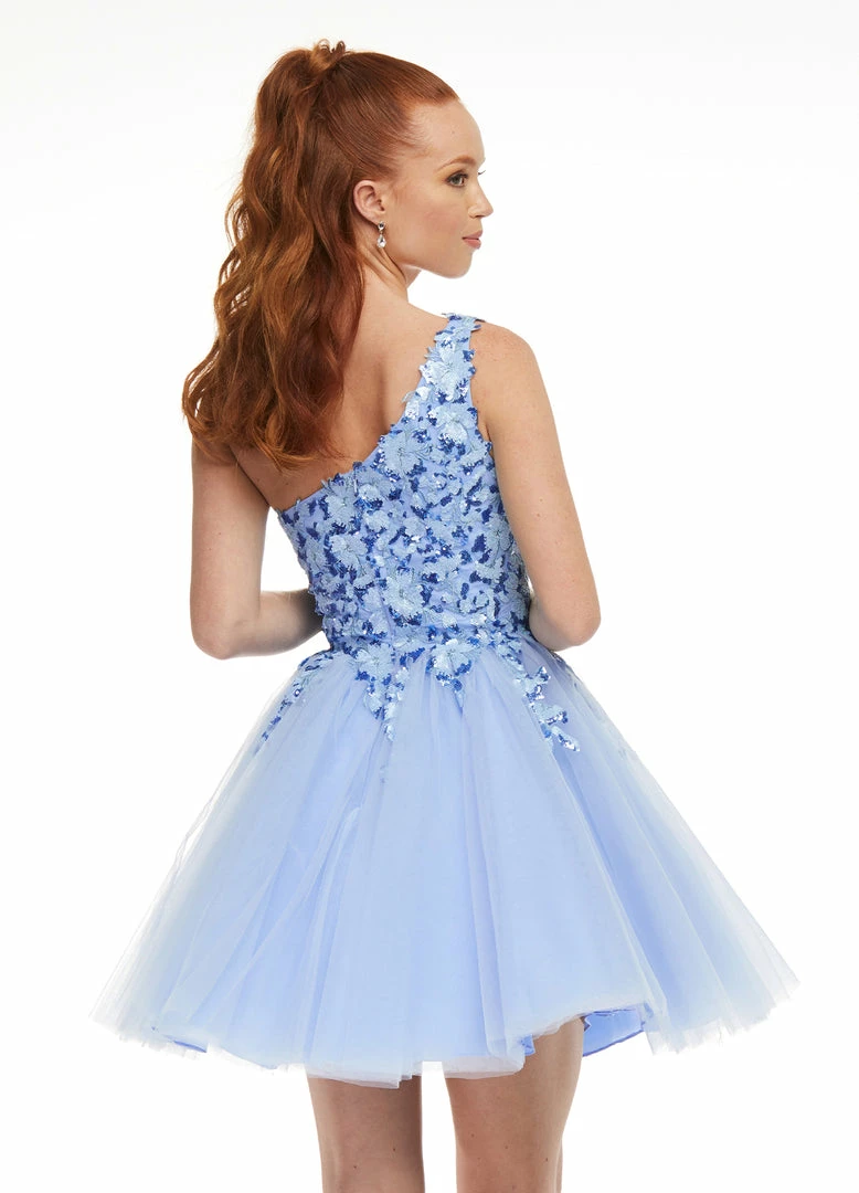 Ashleylauren Ashley Lauren 4453 Sky Blue Cocktail Dress One Shoulder Sequin Applique Tulle A Line Sequin Dresses 5 Ashleylauren Ashley Lauren 4453 Sky Blue Cocktail Dress One Shoulder Sequin Applique Tulle A Line Sequin Dresses