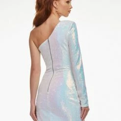 Ashleylauren Ashley Lauren 4455 Turquoise Cocktail Dress Homecoming Dress One Long Sleeve Slit 18 Ashleylauren Ashley Lauren 4455 Turquoise Cocktail Dress Homecoming Dress One Long Sleeve Slit