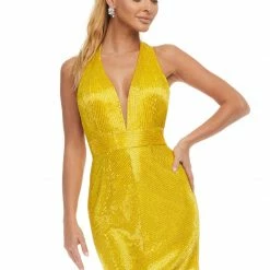 Ashleylauren Ashley Lauren 4459 Turquoise Cocktail Dress Halter Neckline Liquid Beading Fitted Backless