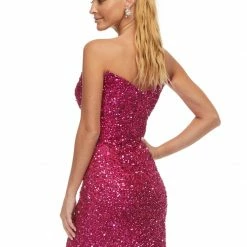 Ashleylauren Ashley Lauren 4474 Yellow Cocktail Dress Sequins Fitted Strapless V Points Sequin Dresses 21 Ashleylauren Ashley Lauren 4474 Yellow Cocktail Dress Sequins Fitted Strapless V Points Sequin Dresses