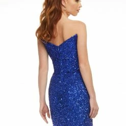 Ashleylauren Ashley Lauren 4474 Yellow Cocktail Dress Sequins Fitted Strapless V Points Sequin Dresses 17 Ashleylauren Ashley Lauren 4474 Yellow Cocktail Dress Sequins Fitted Strapless V Points Sequin Dresses