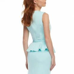 Ashleylauren Ashley Lauren 4475 Pink Cocktail Dress Peplum Skirt Bow Detail Crew Neckline 17 Ashleylauren Ashley Lauren 4475 Pink Cocktail Dress Peplum Skirt Bow Detail Crew Neckline