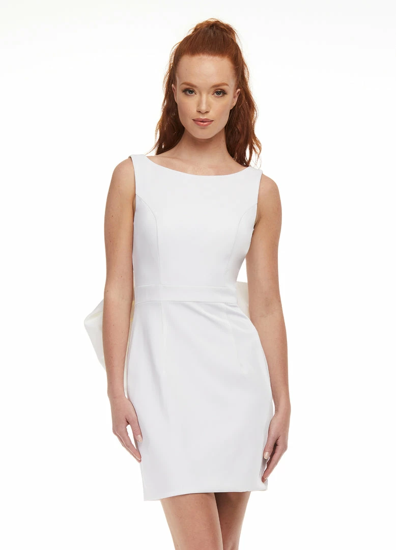 Ashleylauren Ashley Lauren 4477 Yellow Cocktail Dress Oversized Bow Back Fitted Crepe Short Dress 6 Ashleylauren Ashley Lauren 4477 Yellow Cocktail Dress Oversized Bow Back Fitted Crepe Short Dress