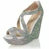 Formal Shoes Marc Defang AUTUMN AB CRYSTAL Platform Pageant Wedge Heel Prom Shoes