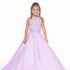 In Stock Ashley Lauren 8050 Lilac Size 8 Kids Pageant Dress Ball Gown With Pearl & Crystal Bodice Ballgown Dresses
