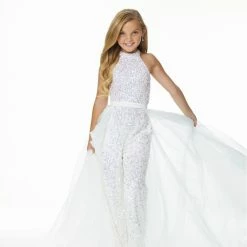 In Stock Ashley Lauren 8067 Size 4, 8 LILAC Kids Organza Overskirt With Wire Hem Fun Fashion Pageant Girls