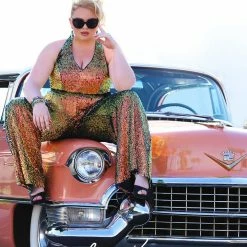 Johnathan Kayne For Sydney's Closet JK2110 Sequin Plus Sized Jumpsuit JK 2110