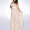 In Stock CLEARANCE Adagio Bridesmaids BM157 Size 6,12,16 Lace V Neck A Line Dress Chiffon Formal
