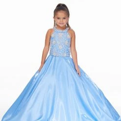 In Stock Ashley Lauren 8050 Lilac Size 8 Kids Pageant Dress Ball Gown With Pearl & Crystal Bodice Ballgown Dresses