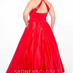 Discontinued Sydneys Closet SC 7293 Scoop Neckline Open Back A Line Prom Dress Satin Long Formal Long Sleeve Dresses 18 Discontinued Sydneys Closet SC 7293 Scoop Neckline Open Back A Line Prom Dress Satin Long Formal Long Sleeve Dresses