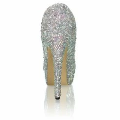 Marc Defang Barbi AB Crystal Platform Heel Prom Shoe 6 Inch