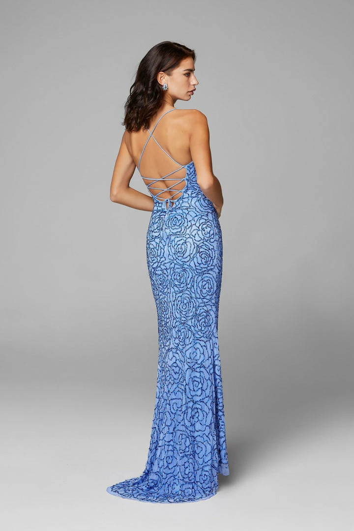 In Stock Primavera Couture 3638 Size 8 Black Silver Floral Beaded Prom Dress Backless Formal Corset Corset Dresses 32 In Stock Primavera Couture 3638 Size 8 Black Silver Floral Beaded Prom Dress Backless Formal Corset Corset Dresses