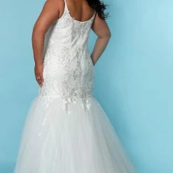 Sydney's Closet SC5278 Shantal Wedding Dress Scoop Neckline Lace Mermaid SC 5278