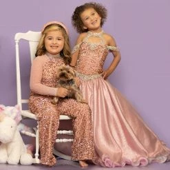 Jumpsuits & Rompers Sugar Kayne C104 Girls Sequin Velvet Jumpsuit Long Sleeve Pageant Dress Overskirt 8 Jumpsuits & Rompers Sugar Kayne C104 Girls Sequin Velvet Jumpsuit Long Sleeve Pageant Dress Overskirt