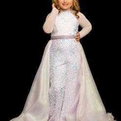 Jumpsuits & Rompers Sugar Kayne C104 Girls Sequin Velvet Jumpsuit Long Sleeve Pageant Dress Overskirt 9 Jumpsuits & Rompers Sugar Kayne C104 Girls Sequin Velvet Jumpsuit Long Sleeve Pageant Dress Overskirt