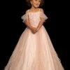 Discontinued Sugar Kayne C109 Long A Ling Girls Glitter Feather Pageant Dress Off The Shoulder Ballgown Dresses