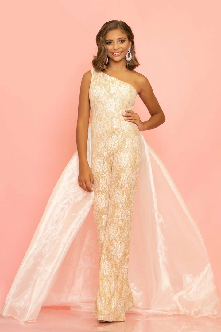 Metallic Dresses Sugar Kayne C113 Long Metallic Glitter Girls Lace Jumpsuit Overskirt Pageant Skirt 3 Metallic Dresses Sugar Kayne C113 Long Metallic Glitter Girls Lace Jumpsuit Overskirt Pageant Skirt