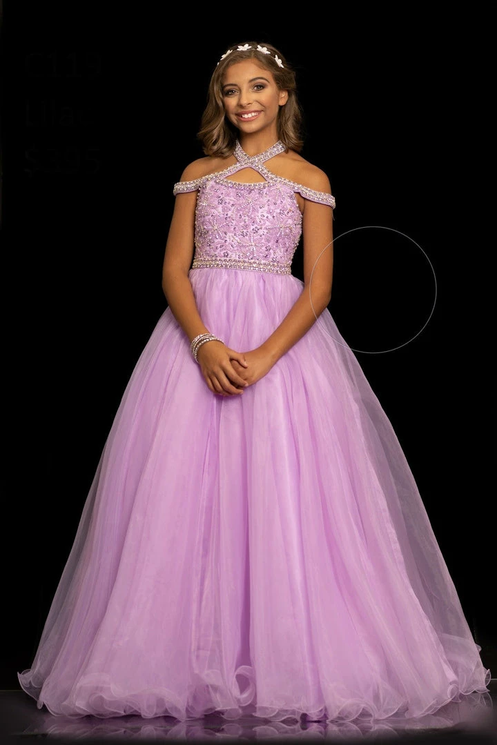 In Stock Ballgown Dresses Sugar Kayne C119 Size 12 Lilac Long A Line Tulle Off The Shoulder Pageant Dress Girls Embellished 3 In Stock Ballgown Dresses Sugar Kayne C119 Size 12 Lilac Long A Line Tulle Off The Shoulder Pageant Dress Girls Embellished
