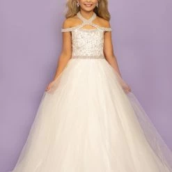 Sugar Kayne C119 Long A Line Tulle Off The Shoulder Pageant Dress Girls Embellished Ballgown Dresses 9 Sugar Kayne C119 Long A Line Tulle Off The Shoulder Pageant Dress Girls Embellished Ballgown Dresses