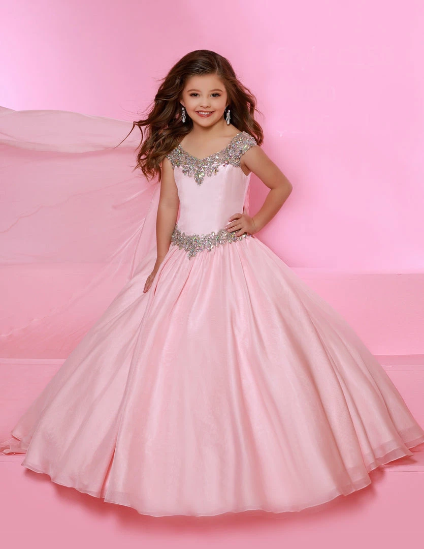 In Stock Sugar Kayne C150 A Line Girls Ballgown Pageant Dress Size 2 Blush Off The Shoulder Long Cape Ballgown Dresses 3 In Stock Sugar Kayne C150 A Line Girls Ballgown Pageant Dress Size 2 Blush Off The Shoulder Long Cape Ballgown Dresses