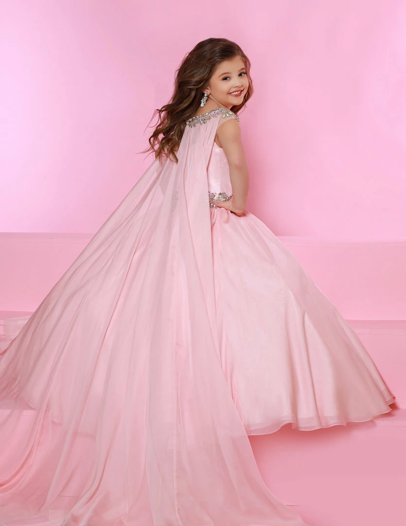 In Stock Sugar Kayne C150 A Line Girls Ballgown Pageant Dress Size 2 Blush Off The Shoulder Long Cape Ballgown Dresses 4 In Stock Sugar Kayne C150 A Line Girls Ballgown Pageant Dress Size 2 Blush Off The Shoulder Long Cape Ballgown Dresses