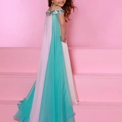 Sugar Kayne C154 Jumpsuit Girls Pageant Dress Fun Fashion Off The Shoulder Cape Jumpsuits & Rompers