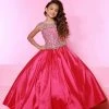 Ballgown Dresses Sugar Kayne C157 Taffeta Pageant Ballgown Girls Formal Dress Keyhole Back Embellished