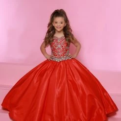 Sugar Kayne C166 Long A Line Girls Pageant Dress Off The Shoulder Gown