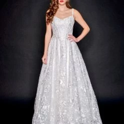 In Stock Nina Canacci 3182 Long Ballgown Prom Dress Wedding Gown Size 10 Ivory