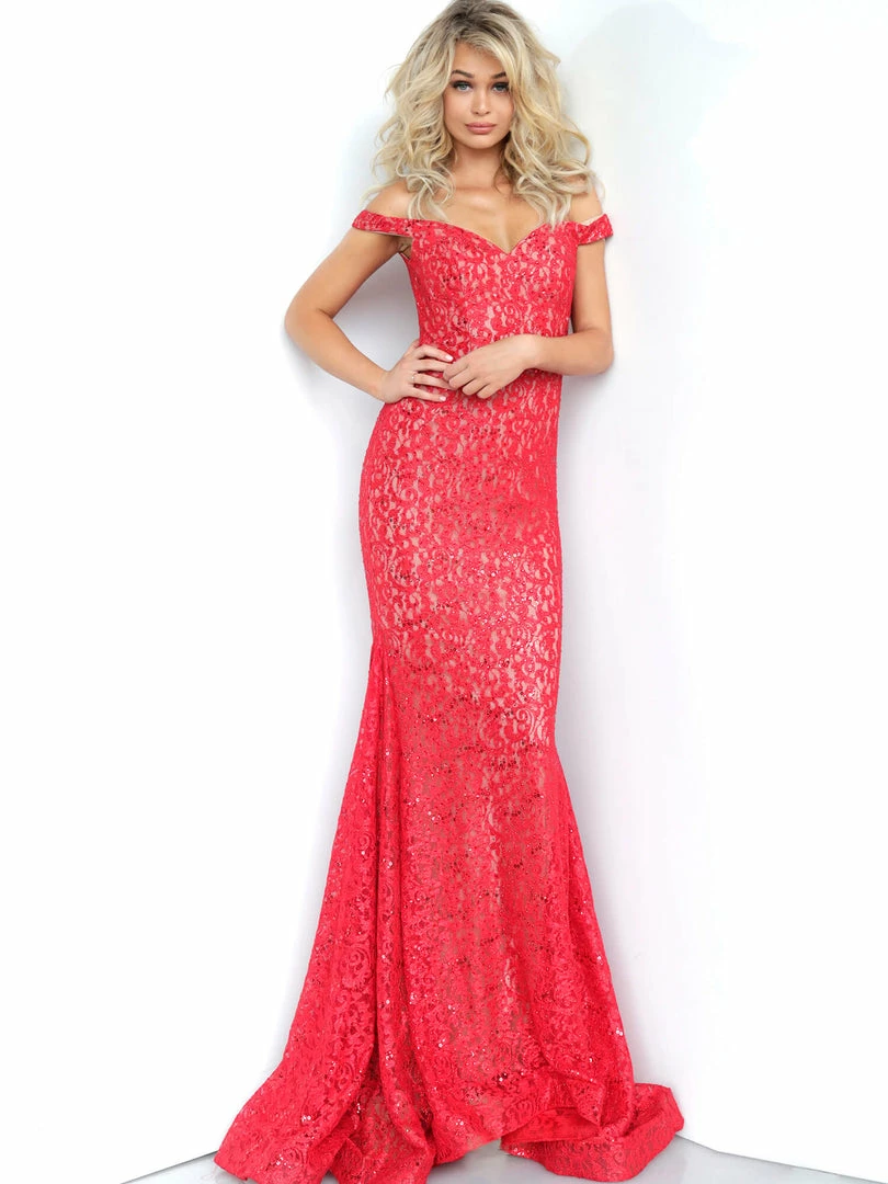Jovani 64521 Embellished Lace Prom Dress Mermaid Gown Off Shoulder V Neck Mermaid Dresses 4 Jovani 64521 Embellished Lace Prom Dress Mermaid Gown Off Shoulder V Neck Mermaid Dresses