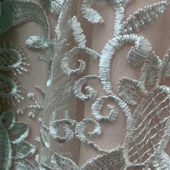 In Stock Mermaid Dresses Allie Blue 6534 Size 2 V Neckline Long Lace Mermaid Prom Dress Evening Gown Pageant Dress