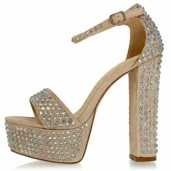 Marc Defang CAROLINE CUBAS Platform Pageant Heel Prom Shoe Wide AB Crystal 14 Marc Defang CAROLINE CUBAS Platform Pageant Heel Prom Shoe Wide AB Crystal