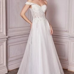 In Stock CD 961W Size 16 Sheer Beaded Corset A Line Wedding Dress Off The Shoulder Bridal Gown 17 In Stock CD 961W Size 16 Sheer Beaded Corset A Line Wedding Dress Off The Shoulder Bridal Gown