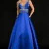 In Stock Nina Canacci 2290 Size 14 Plunging Neckline Prom Dress Wedding Gown