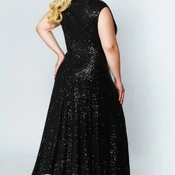 In Stock Sydney's Closet CE1801 Size 24 Long Sequin Plus Size Prom Dress Formal Evening Gown