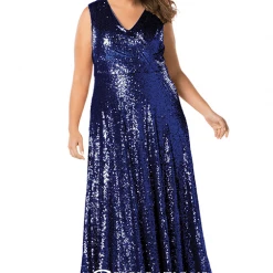 In Stock Sydney's Closet CE1801 Long Sequin Plus Size 16 Prom Dress Formal Evening Gown