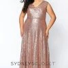 In Stock Sydney's Closet CE1801 Long Sequin Plus Size 16 Prom Dress Formal Evening Gown