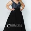 Sydney's Closet And Tease Prom Sydney's Closet CE1813 Sequin A Line Plus Size Prom Dress V Neck Evening Gown CE 1813