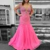 In Stock Envious Couture 0648 Size 6 Long Asymmetrical Mermaid Prom Dress Lace Pageant Gown