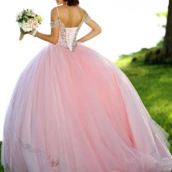Camila Q Quinceanera Dress 18010 Off Shoulder Princess Ballgown Corset