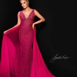 Johnathan Kayne Cape 3S Pageant Formal Wear Detachable SILK Chiffon Cape