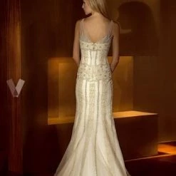 In Stock San Patrick La Sposa BAGDAD Size 12 Champagne Boho Wedding Dress Vintage Gown