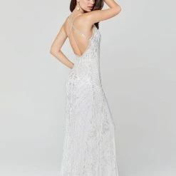 In Stock Primavera Couture 3428 Size 22 Embellished Beaded V Neckline Prom Dress Evening Gown