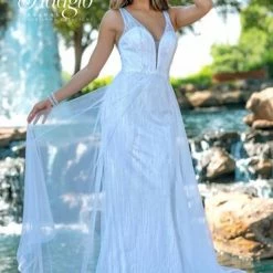 Adagio Bridal D1412 Glitter Tulle Destination Bridal Gown Wedding Dress Overskirt 1412