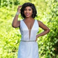 Adagio Bridal D1495 Glitter Tulle Destination Bridal Gown Wedding Dress Beaded 1495