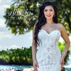 Adagio Bridal 1569 Beaded Mermaid Destination Bridal Gown Wedding Dress