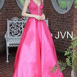 Discontinued Jovani JVN67198 Long A Line Ballgown Prom Dress Pockets Formal Evening Gown