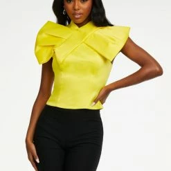 Ashleylauren Ashley Lauren 9003 Dramatic Bow Top